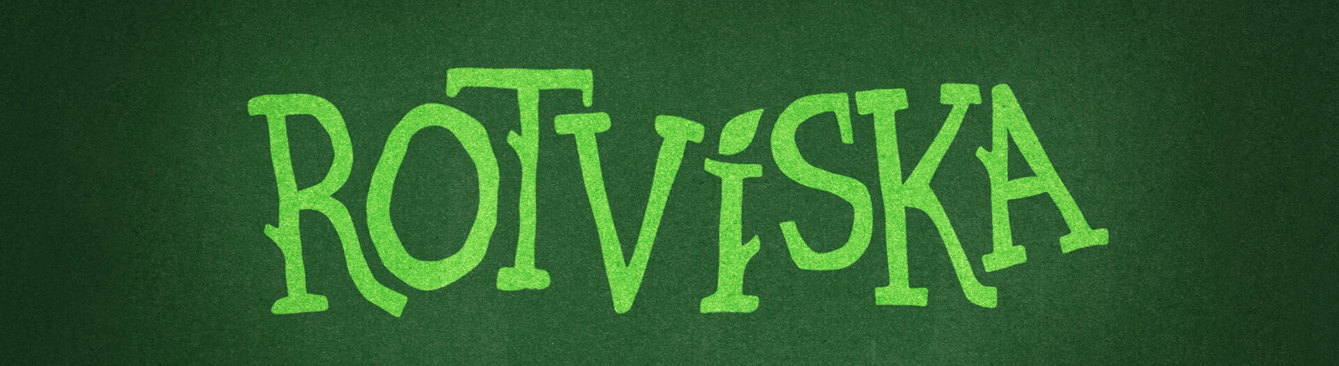 A dark green background with the word ROTVISKA (Root Whispers) in a lighter green branch-like font. Smaller text below reads "A sensory theatre adventure through tangled roots, twisting branches, and all the space between"